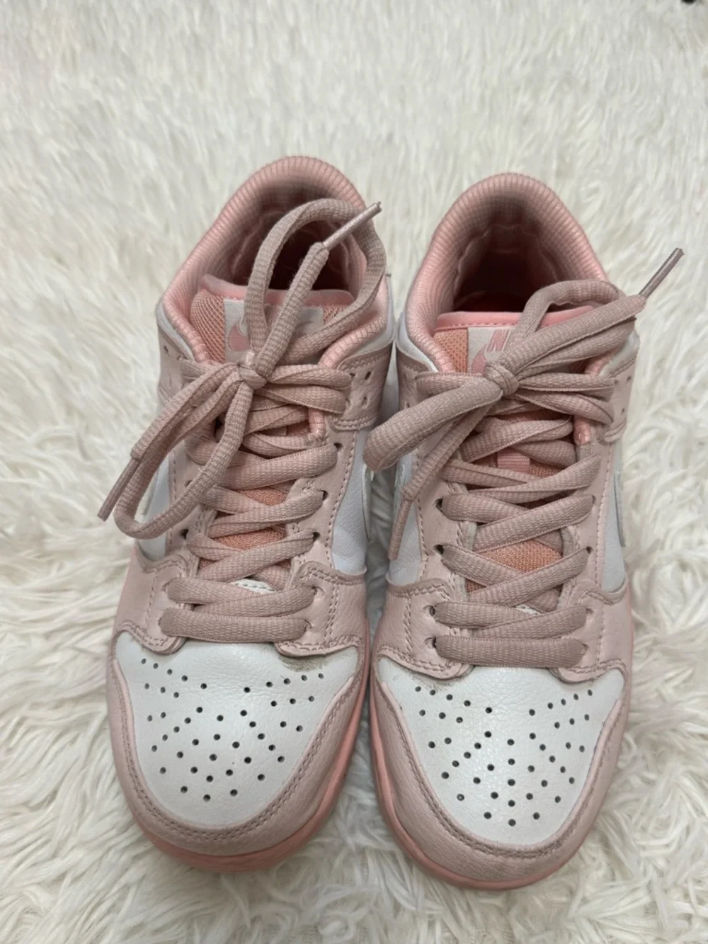 Nike Dunk Low Pink and White Women's Sneakers
